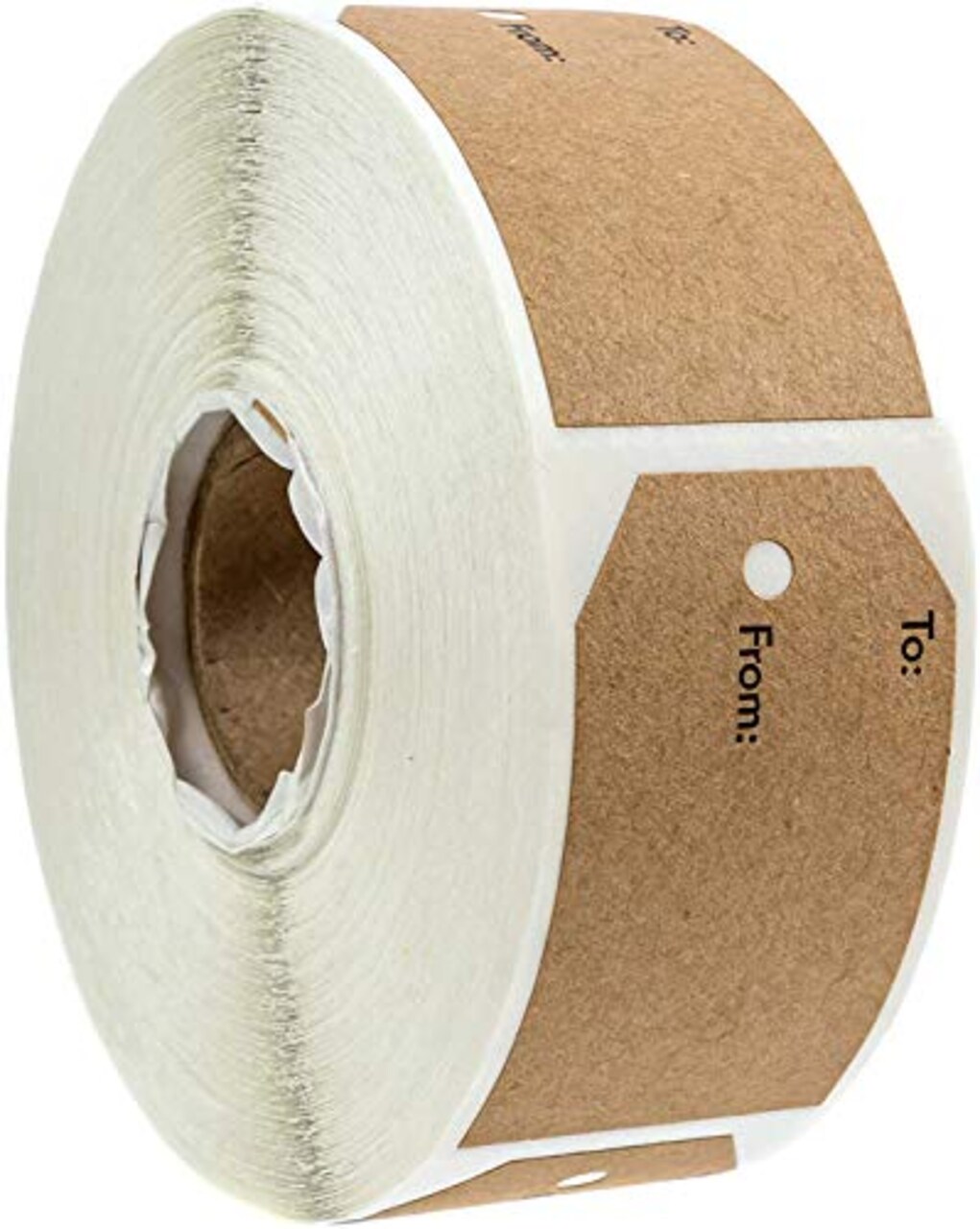 1.15" x 2" Natural Brown Kraft to and from Gift Tag Stickers / 500 Brown Kraft to from Present Labels/Christmas Holiday Present Labels/Made in The USA